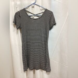 Striped Black and White Women's Dress